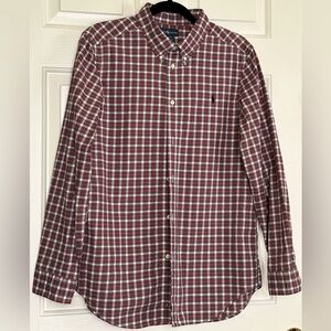 Ralph Lauren Boys’ Plaid Red/White/Black Dress Shirt